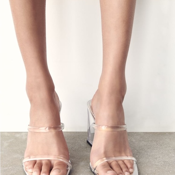 ZARA CHUNKY METHACRYLATE WEDGE SANDALS 6.5 - Picture 7 of 7